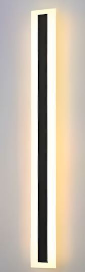 Home Lighting Modern Wall Lamp with Integrated LED and Warm White Light Black 5x4x60cm