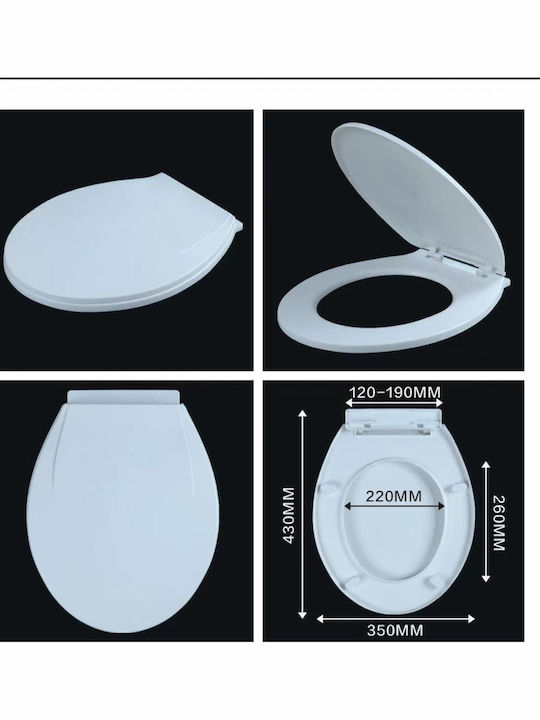 Inter Ceramic Καπάκι Λεκάνης Πλαστικό 43x35cm Λευκό
