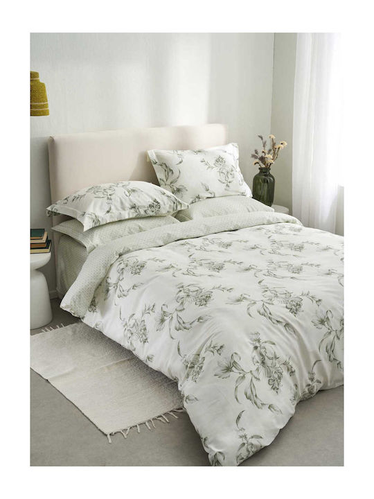 Vesta Home Set Duvet Cover 260x240cm King Size with 2 Pillowcases Victoria White