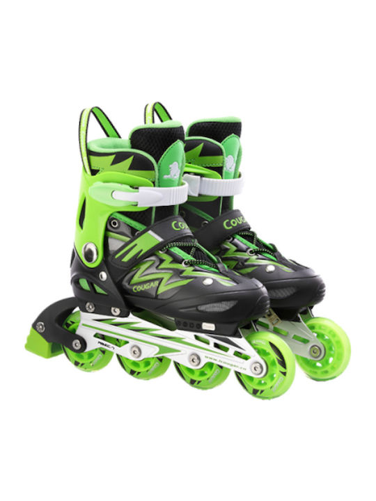 Cougar Kids Adjustable Inline Rollers Green
