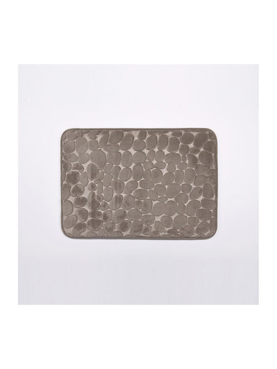 Inter Ceramic Non-Slip Bath Mat Memory Foam Beige 71x51cm
