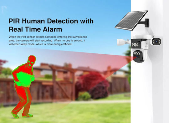 Vstarcam BG621SR IP Triple Surveillance Camera 4G Full HD 1080p Waterproof Battery with Two-Way Communication and 4mm Lens