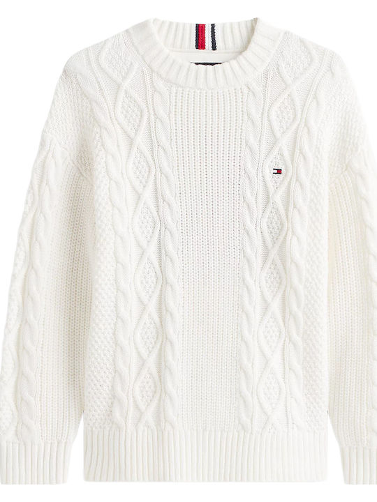 Kids' Sweater Long Sleeve Ivory Silk Tommy