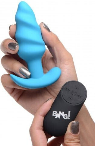 Anal Plug mit kabelloser Funktion und Vibration Blau