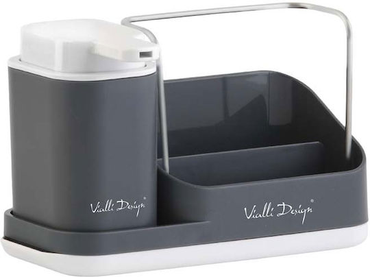 Vialli Design Θήκη για σφουγγάρι σε Γκρι Χρώμα
