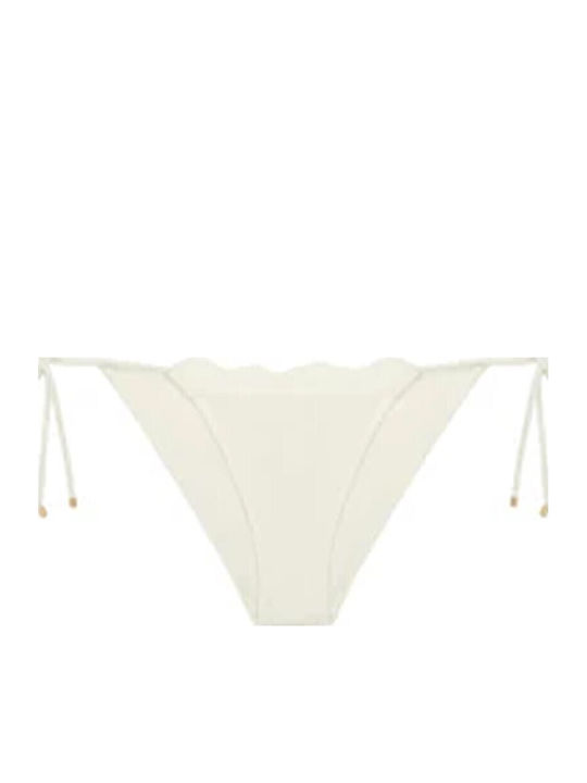 Bikini Slip mit Schnürchen Weiß