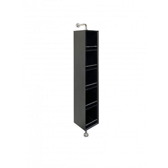 Coloană de baie Inter Ceramic Blake Icp 2525mb Mdf Rotativă Rezistentă la Umiditate 1500x250 mm Negru