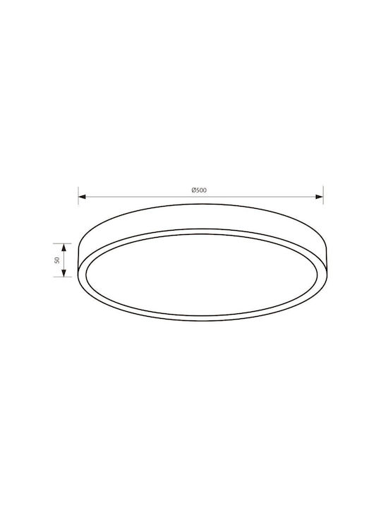 Vivalux Luka Ceiling Mount Light 50cm Gold with Integrated LED