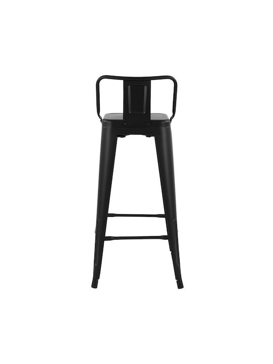 Metallic Outdoor Bar Stool Melita Black 43x43x95cm