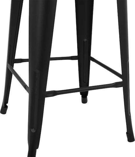 Metallic Outdoor Bar Stool Melita Black 43x43x95cm