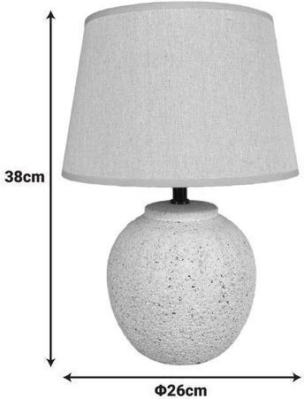 Pakketo Ceramică Lampă de masă pentru Soclu E27 cu Abajur Bej și Bază