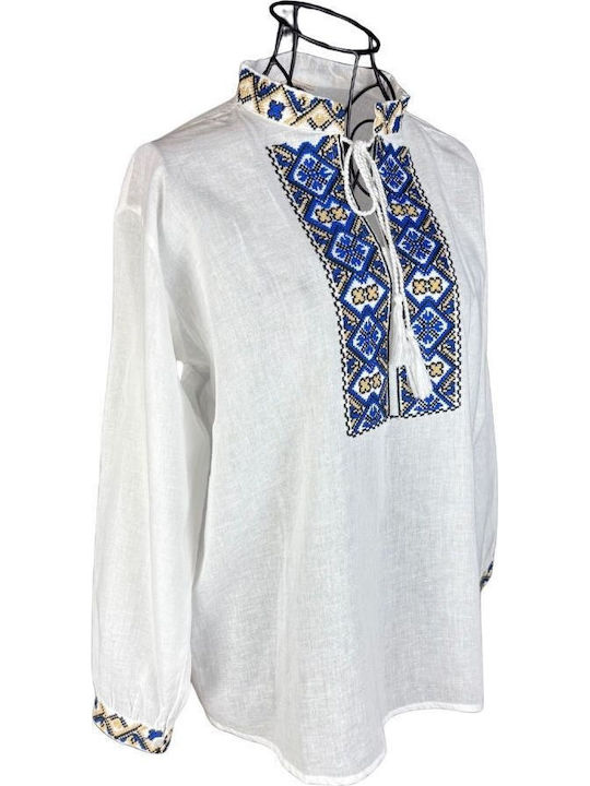Παιδική Μπλούζα Μακρυμάνικη White, Blue