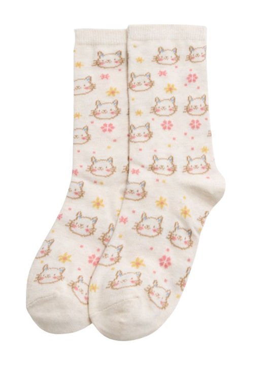 Ysabel Mora Kindersocken Μπεζ-μπλε Σκούρο 2 Paar