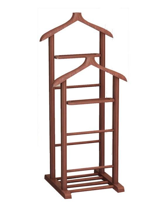 Megapap Beta Ii Floor Garment Rack made of Wood Brown 48x35x120cm