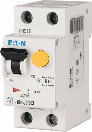 Residual Current Circuit Breaker 1P+N 40A 0.03A Type A PFL6-40 1N B 003-A 113107