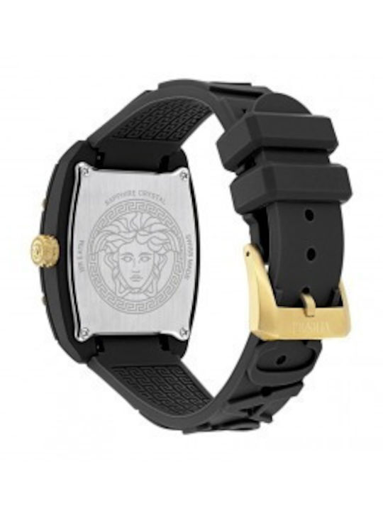 Versace Lady Ρολόι Μπαταρίας με Καουτσούκ Λουράκι