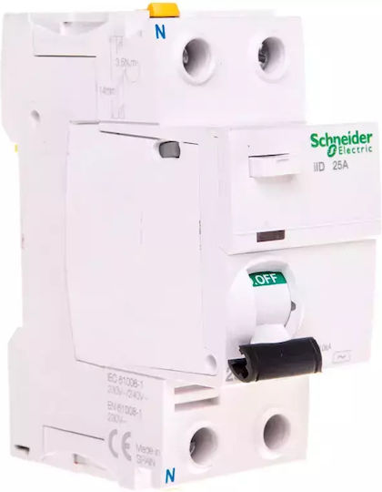 Schneider Electric Ρελέ Ράγας Διαρροής 25A