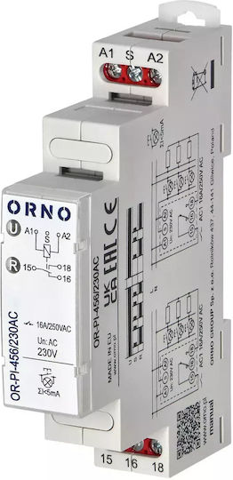 Orno Einpolig Schienenumschalter 250V 16A