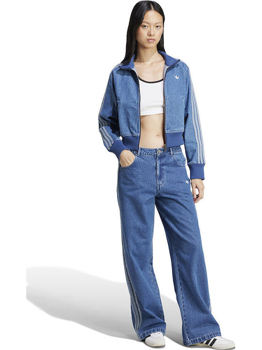 Adicolor Denim 3 Stripes Track Pants Damenjeans Indigo Denim