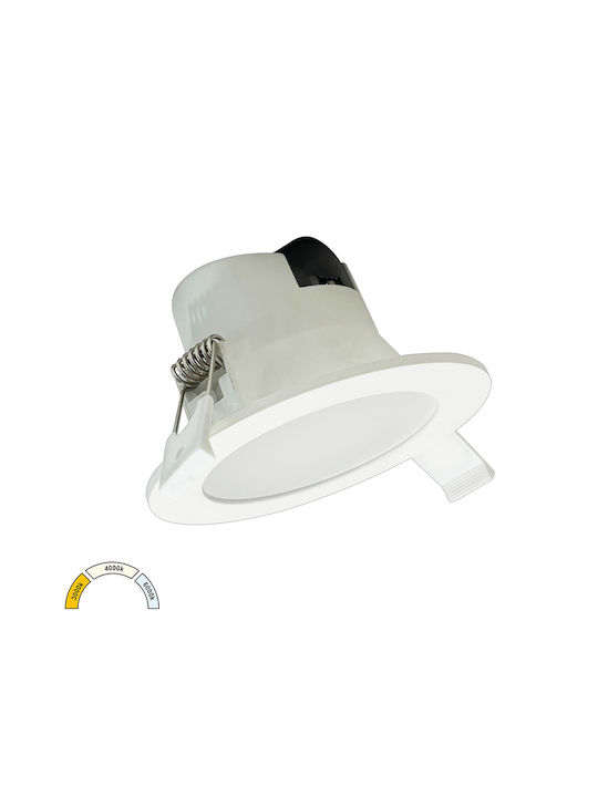 Led Φωτιστικο Ψευδοροφης Ντιμ.+ασφαλειας Ip44 7w Cct Λευκο