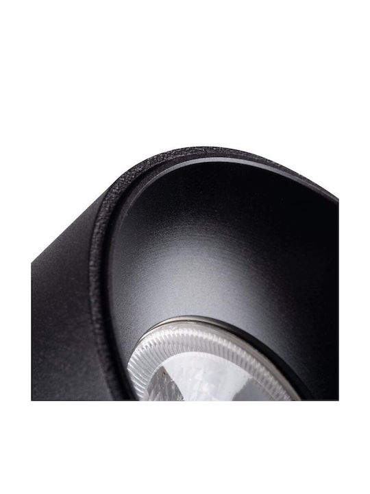 Kanlux Round Metallic Recessed Spot with Socket GU10 Black 1pcs