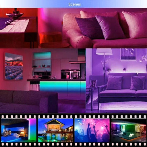Smart LED-Streifen USB 5V RGB Licht 5m Typ SMD5050 mit Netzteil