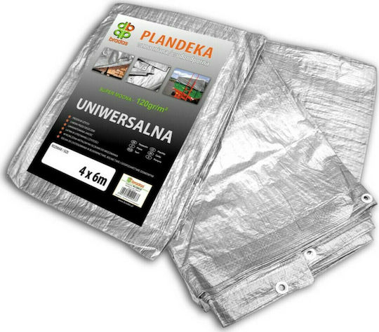 Bradas Waterproof Tarpaulin 120gr/m² 6x10m. Light Type Silver