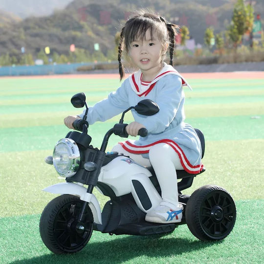 Kids Motorbike Inspired Electric 6 Volt White