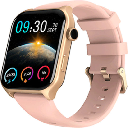 Riversong Motive 9E Smartwatch with Heart Rate Monitor (Rose Gold)