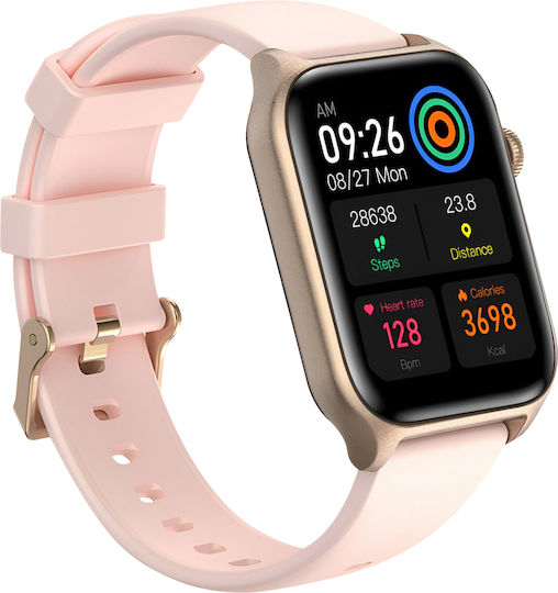 Riversong Motive 9E Smartwatch with Heart Rate Monitor (Rose Gold)
