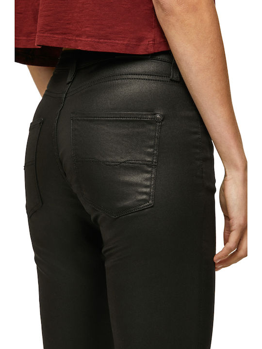 Regent Women's High-waisted Fabric Trousers Skinny Fit Black