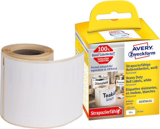 Avery 50 Self-Adhesive Label Rolls for Label Printer 59x102mm 1pcs