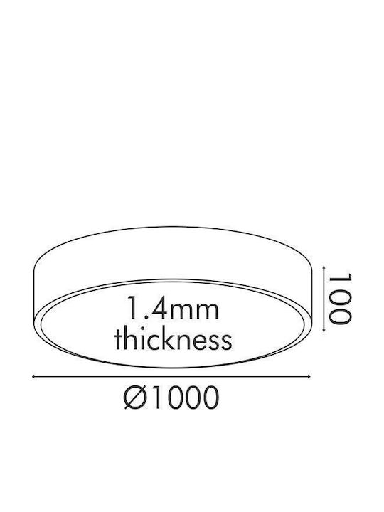 Aca Optimus Round LED Panel 100W with Warm to Cool White Light