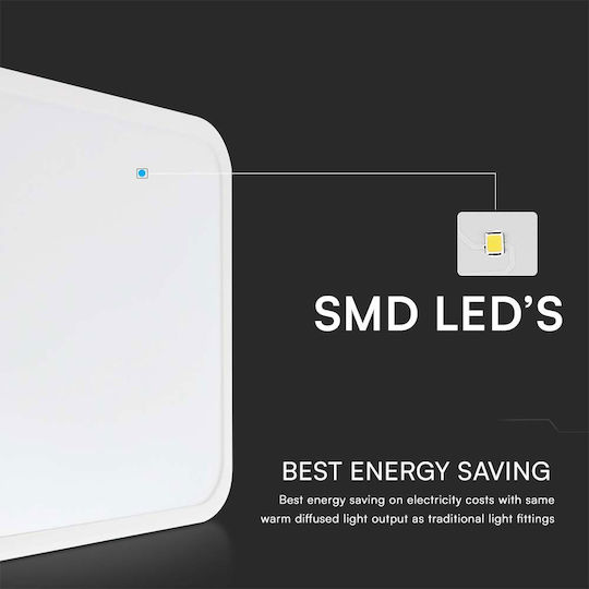 V-TAC Platz Draußen LED Panel 48W mit Kaltweiß Licht 6500K