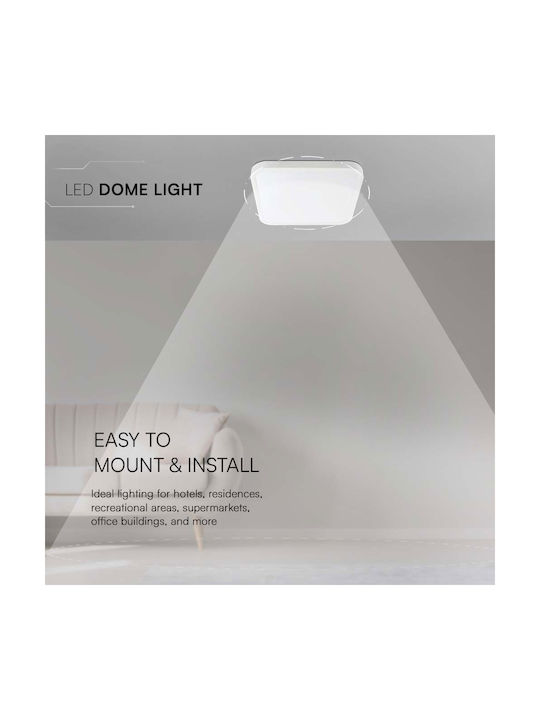V-TAC Τετράγωνο Εξωτερικό LED Panel 48W με Ψυχρό Λευκό Φως 6500K