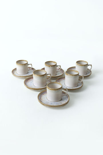 Aithrio Set Căni Maro De ceramică 110ml 12buc