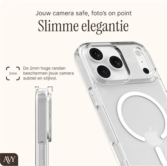 AVY Back Cover Πλαστικό / Σιλικόνης με Λουράκι Διάφανο (iPhone 17 Pro)