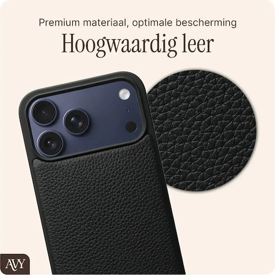 AVY Back Cover Δερμάτινο Μαύρο (iPhone 17 Pro Max)