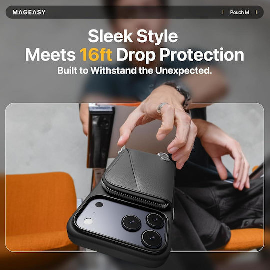 Mageasy Wallet Μαύρο (iPhone 17 Pro Max)