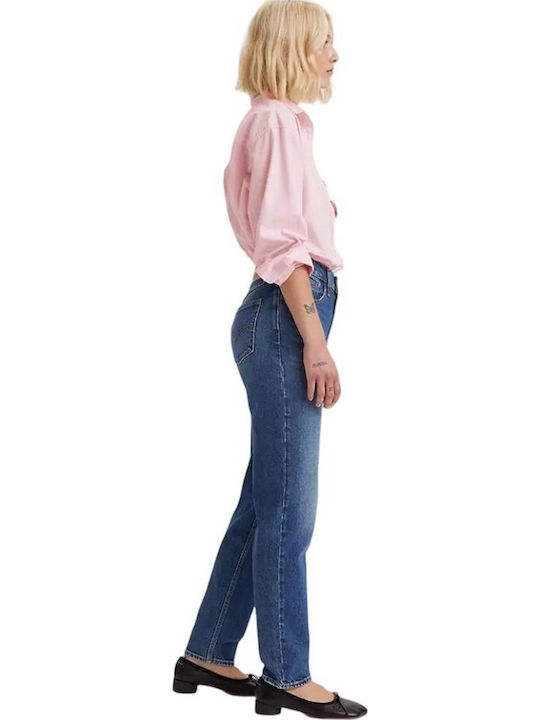 80's Women's Jean Trousers in Mom Fit Blue