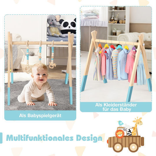 Costway Holz Baby-Spieldecken und -Gyms Aktivitätszentrum für 3+ Monate