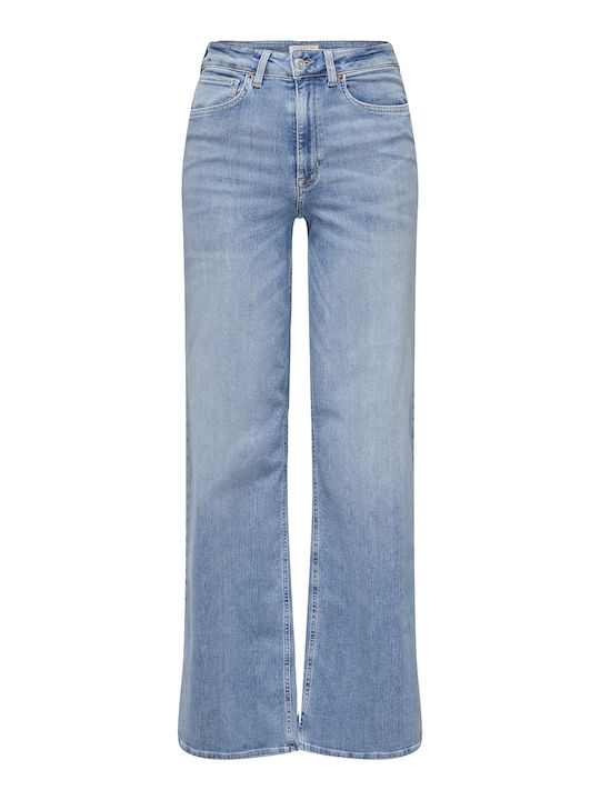 Madison Women's Jean Trousers in Wide Line Light Blue Denim