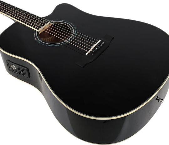 V-tone Semi-Acoustic Guitar Cutaway Black / Spruce