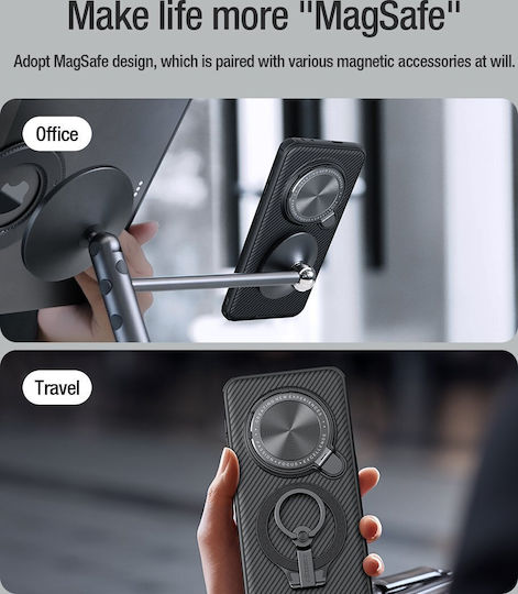 Nillkin Camshield Prop Magnetic Umschlag Rückseite Kunststoff / Silikon Schwarz (Honor Magic7 Pro, Nillkin)