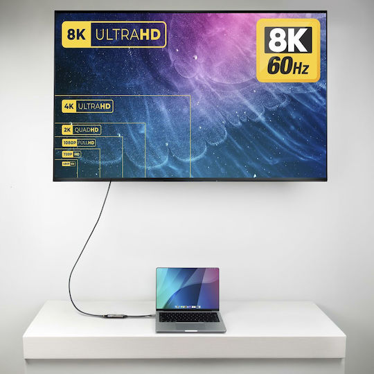 StarTech 112B-USBC-HDMI21 Конвертор UHF мъжки към HDMI женски Сив
