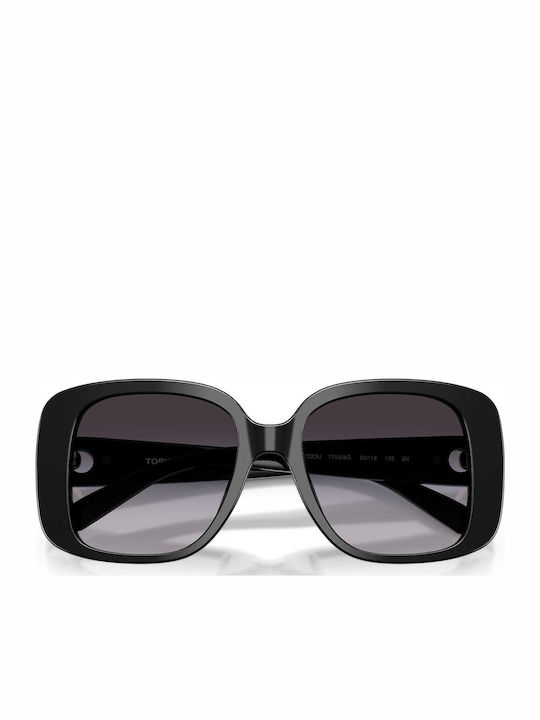 Tory Burch Damen Sonnenbrille mit Schwarz Kunststoff Gestell und Schwarz Verlaufsfarbe Linse TY7223U-17098G