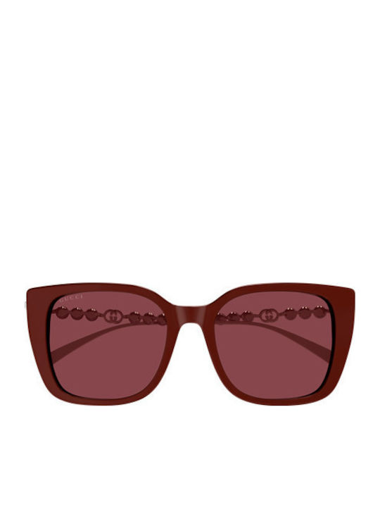 Gucci Feminini Ochelari de soare cu Burgundy Cadru și Burgundy Lentilă GG1971SA 004