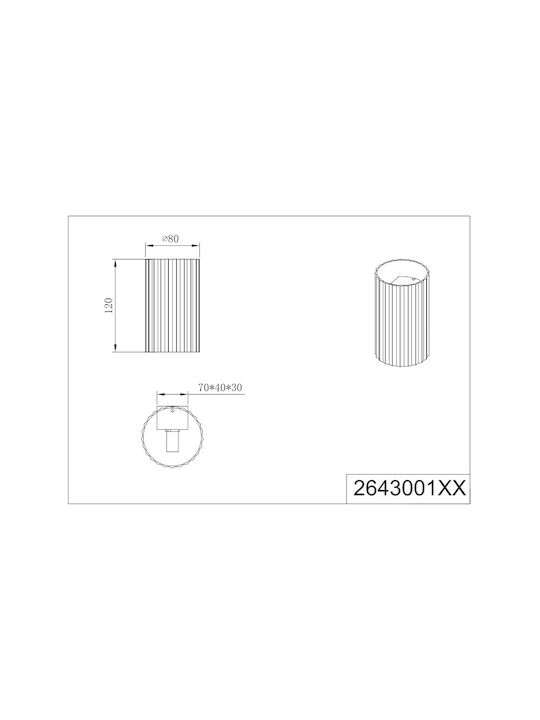 Trio Lighting Imaria Φωτιστικό Τοίχου 8x12εκ.