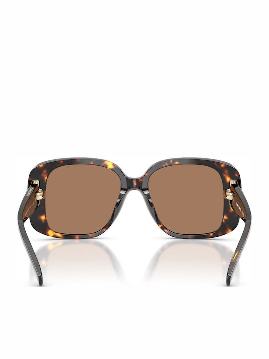 Tory Burch Damen Sonnenbrille mit Braun Schildkröte Kunststoff Gestell und Braun Linse TY7223U-198173