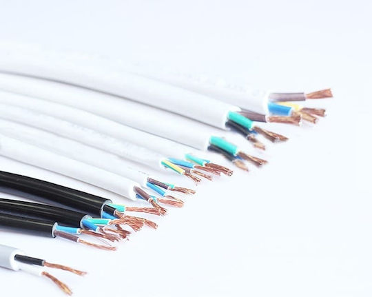 Redled Power Cord Type NYL with Cable Properties 2x2.5mm² in White Colour 1m Flexible